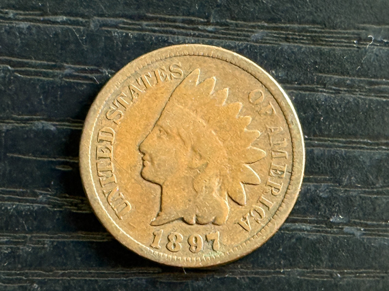 1897 Indian Head Penny One Cent Coin 1c - ME3358