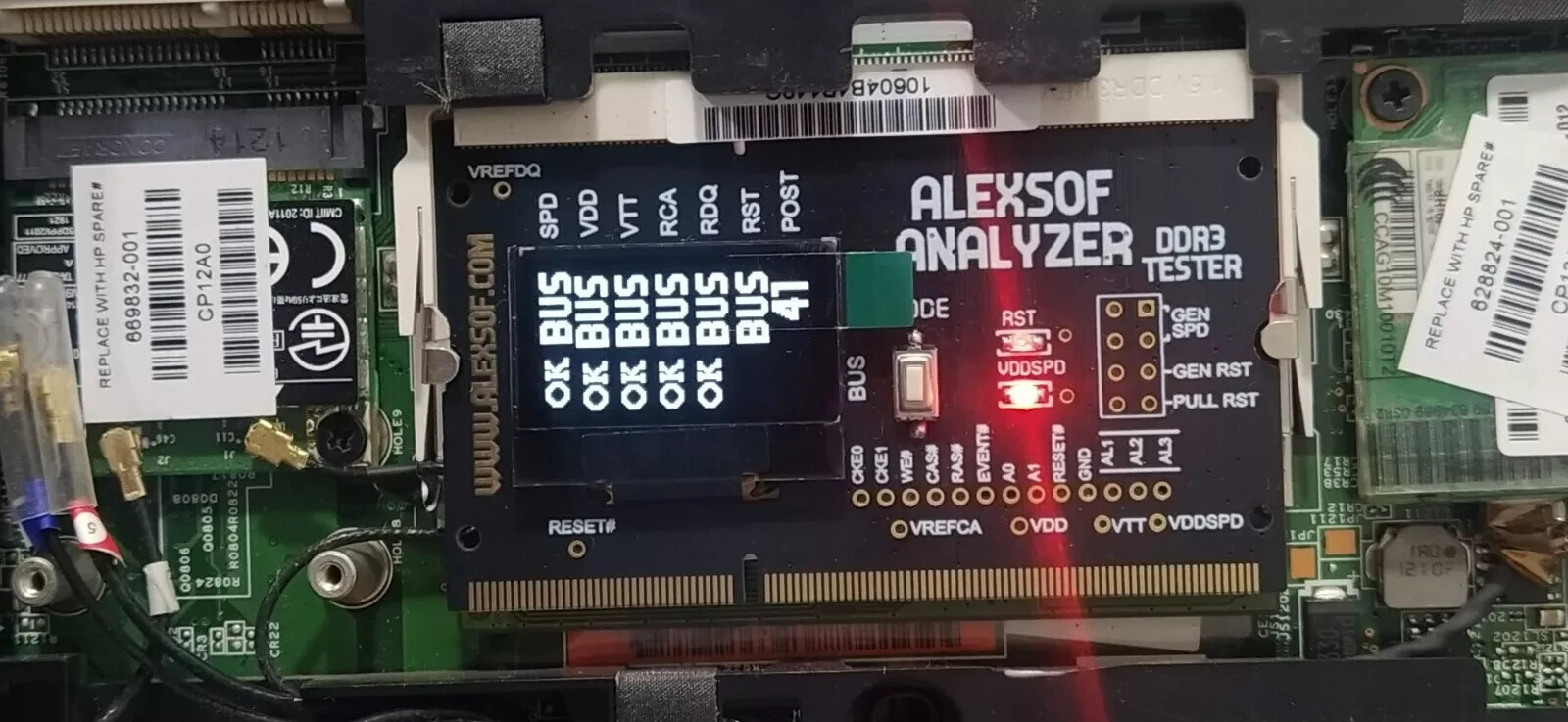 DDR4 +DDR3 LAPTOP RAM VOLTAGE TESTER measuring voltages,POST codes activities