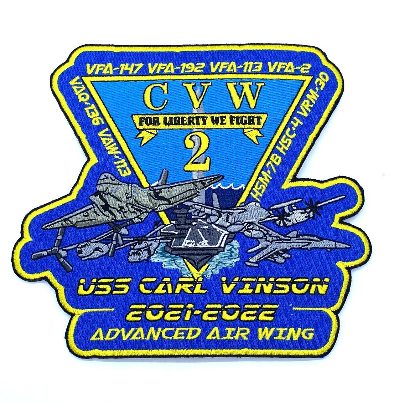 USS Carl Vinson 2021-22 Cruise Patch –Plastic Backing 6.5"