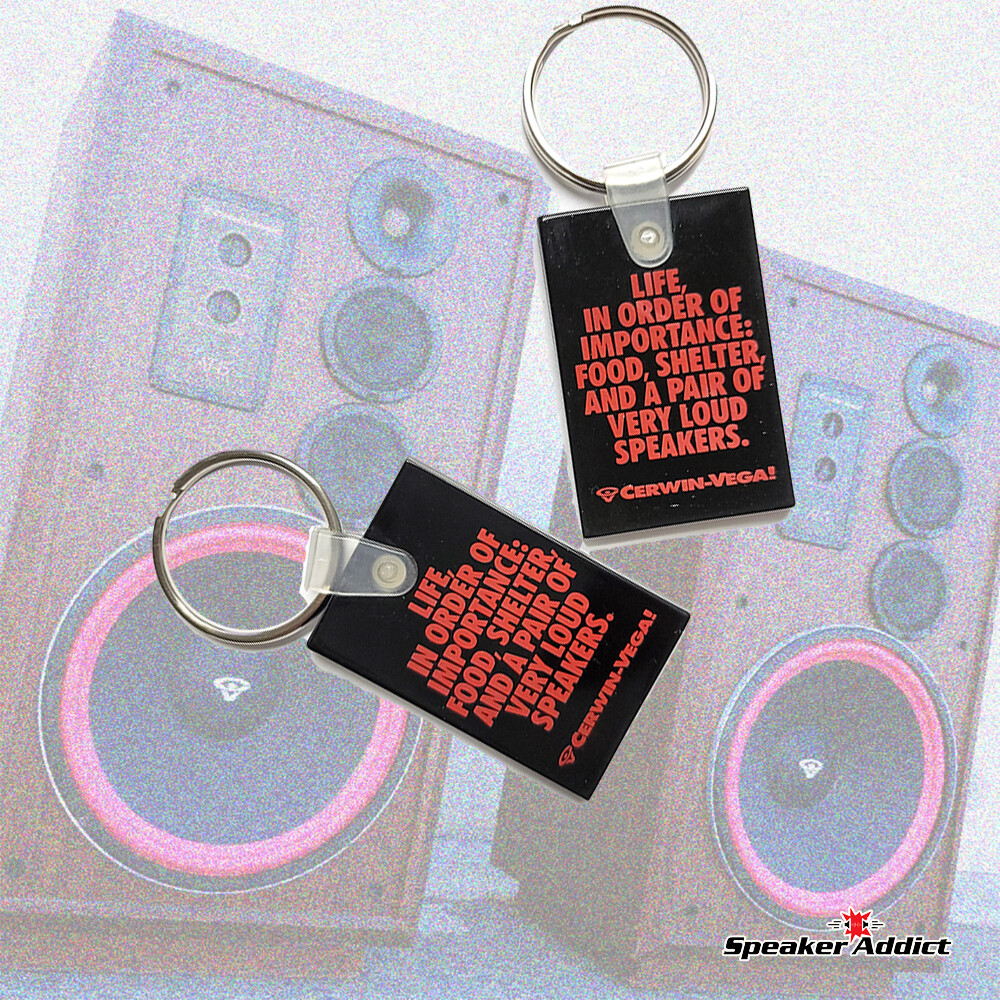 2 - Cerwin Vega Vintage Classic Keychain - Life in Order of Importance Speakers