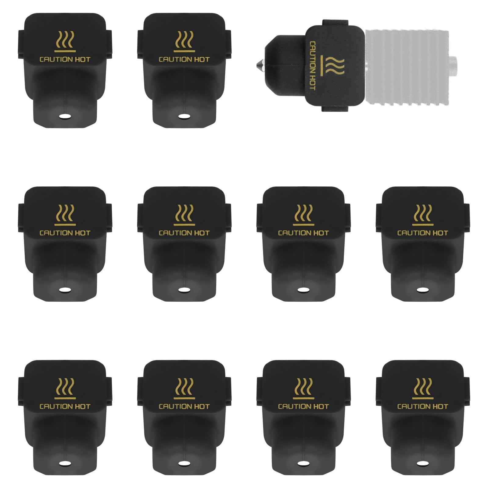 10Pcs Silicone Sock for Bambu Lab A1/A1 Mini, Hotend Heater Block Silicone Cover