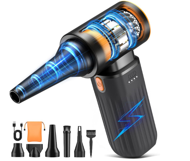 Plumero de aire comprimido, 260.000 RPM, soplador eléctrico inalámbrico con moto