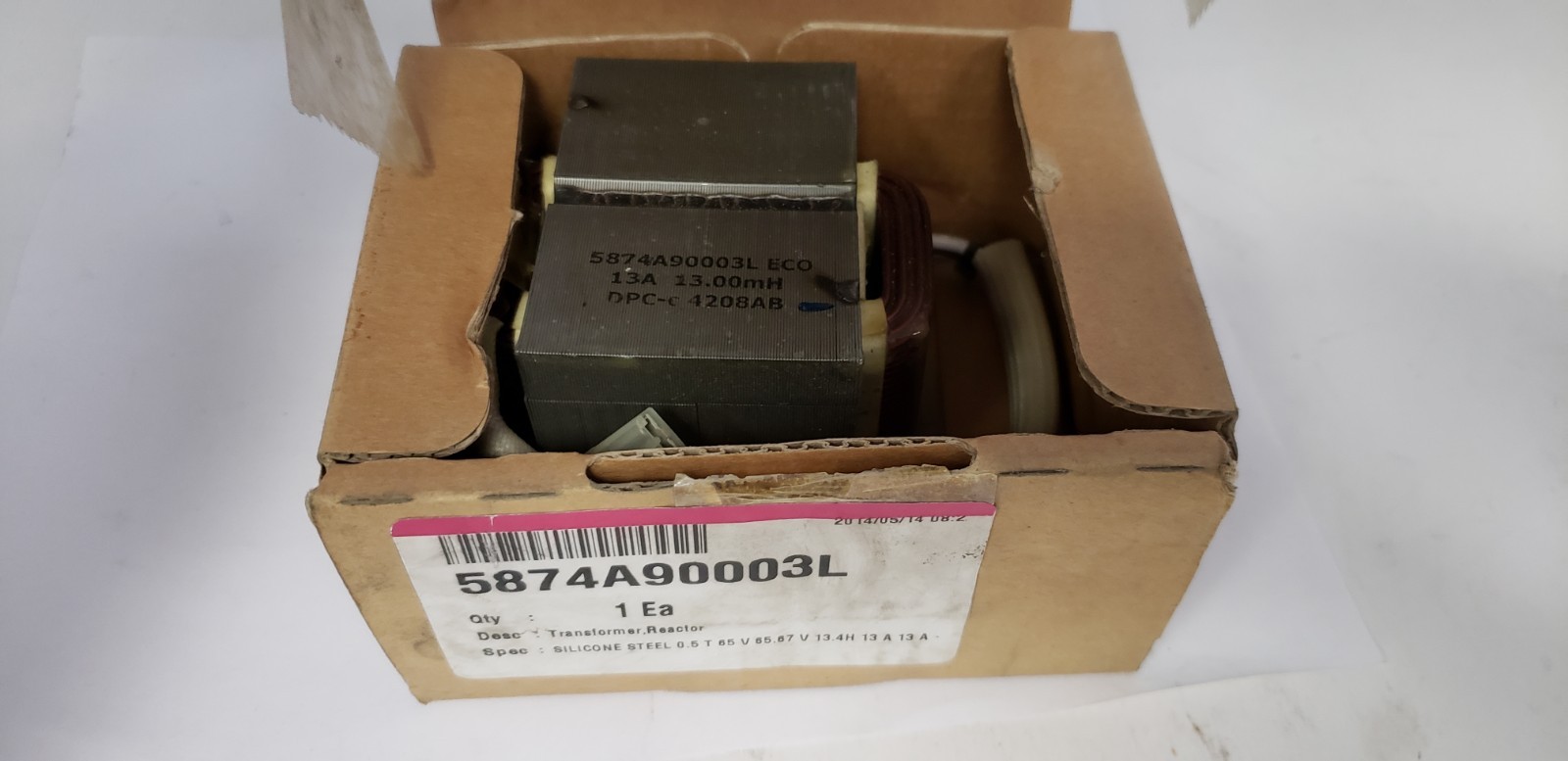 5874A90003L REACTOR TRANSFORMER, 13A, 13.00mH, NIB