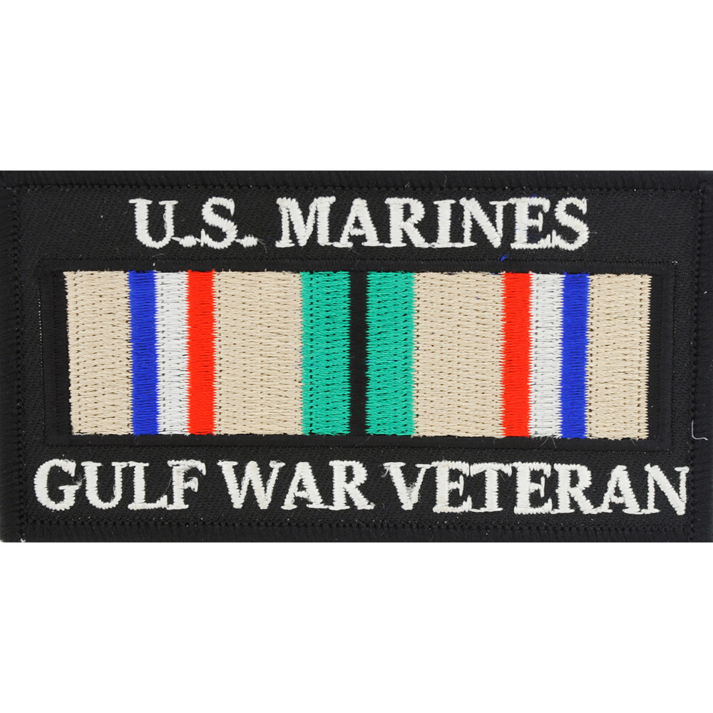 MARINES GULF WAR VETERAN Embroidered Shoulder Patch 4"X2-1/8" (0589) (NEW)