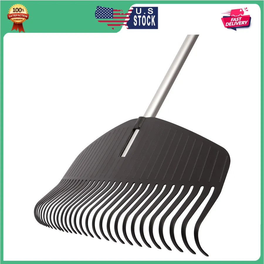 Fiskars Poly Leaf Rake 67 Inch Durable Garden Lawn Tool