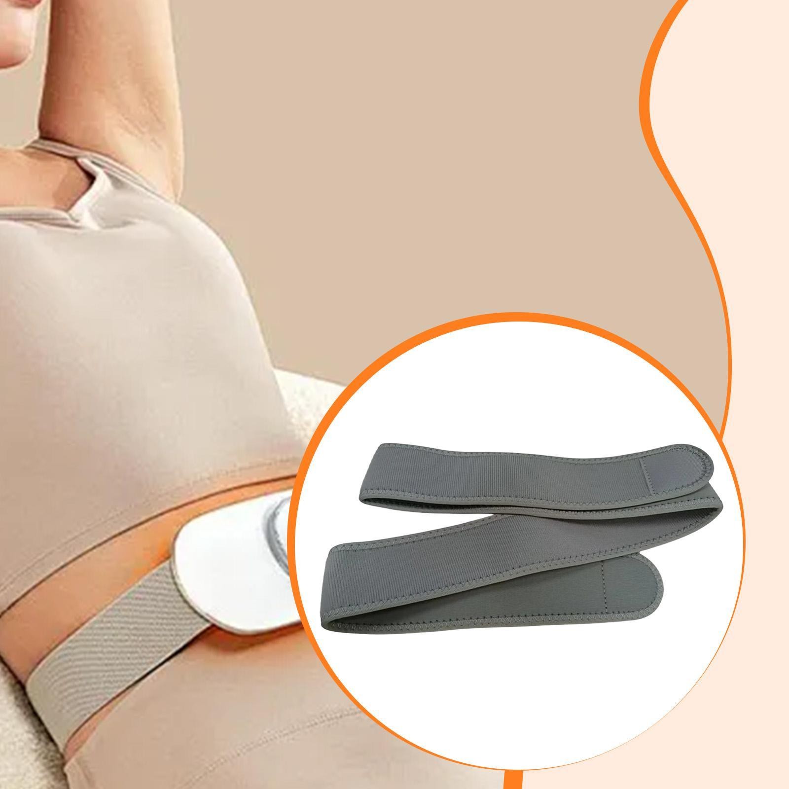 Electric Abdominal Massage Belt 90cm Adjustable Fitness Portable Fascia Ring