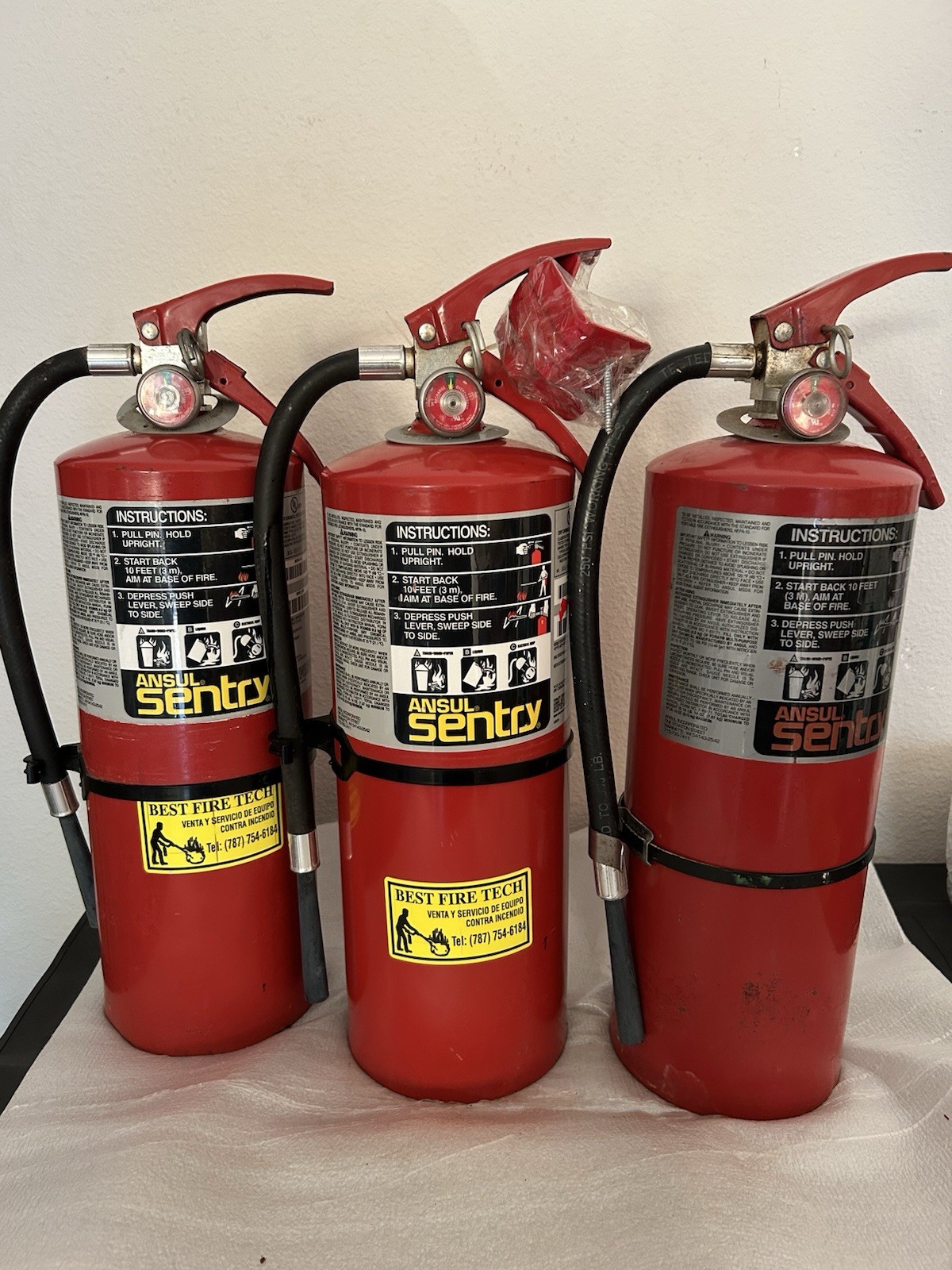 Ansul Sentry A10H Fire Extinguishers Lot of 3 Dry Chemical Model A10H MPN A10H