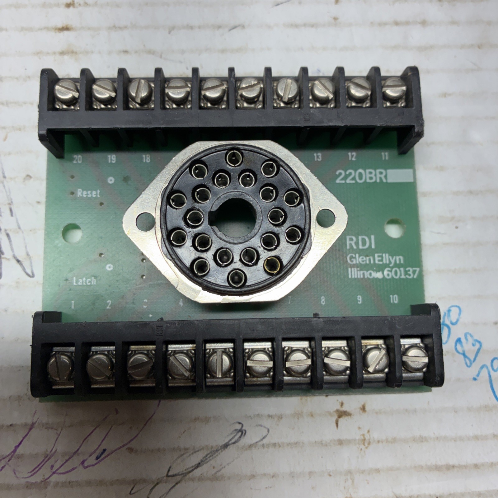 Vintage RDI 620-0421 Relay Socket Base In Great Condition