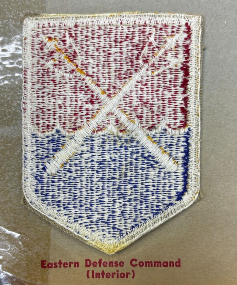 Kay Adams Collection WW 2 US Army Eastern Defense Command Patch Inv# KA223