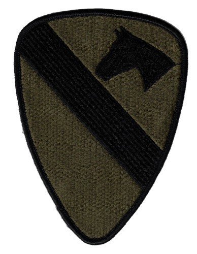 Vintage U.S.Army 1st Calvary Division sleeve patches.Subdued. Sew on