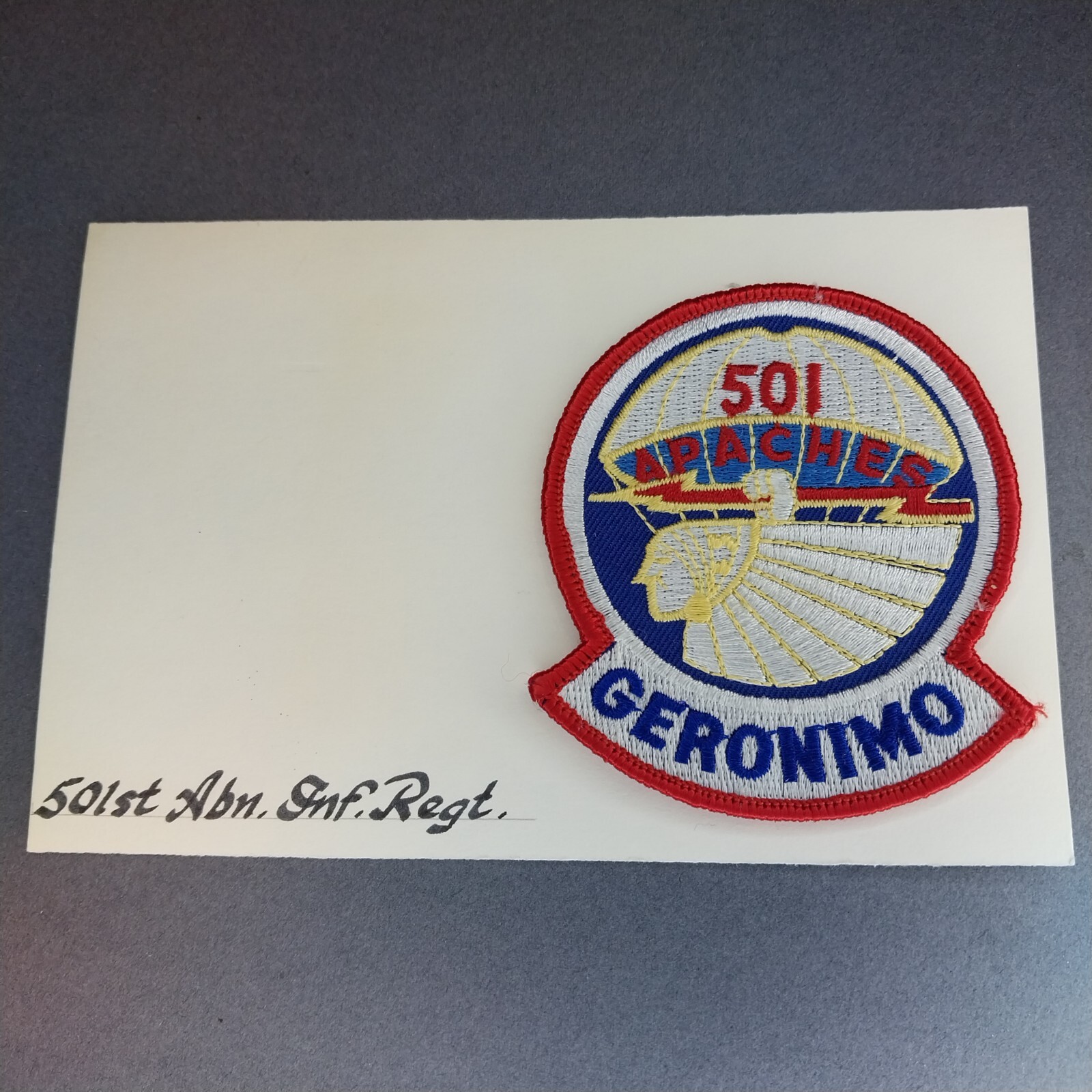 501st Airbourne Infantry Regiment 3 1/4" Patch