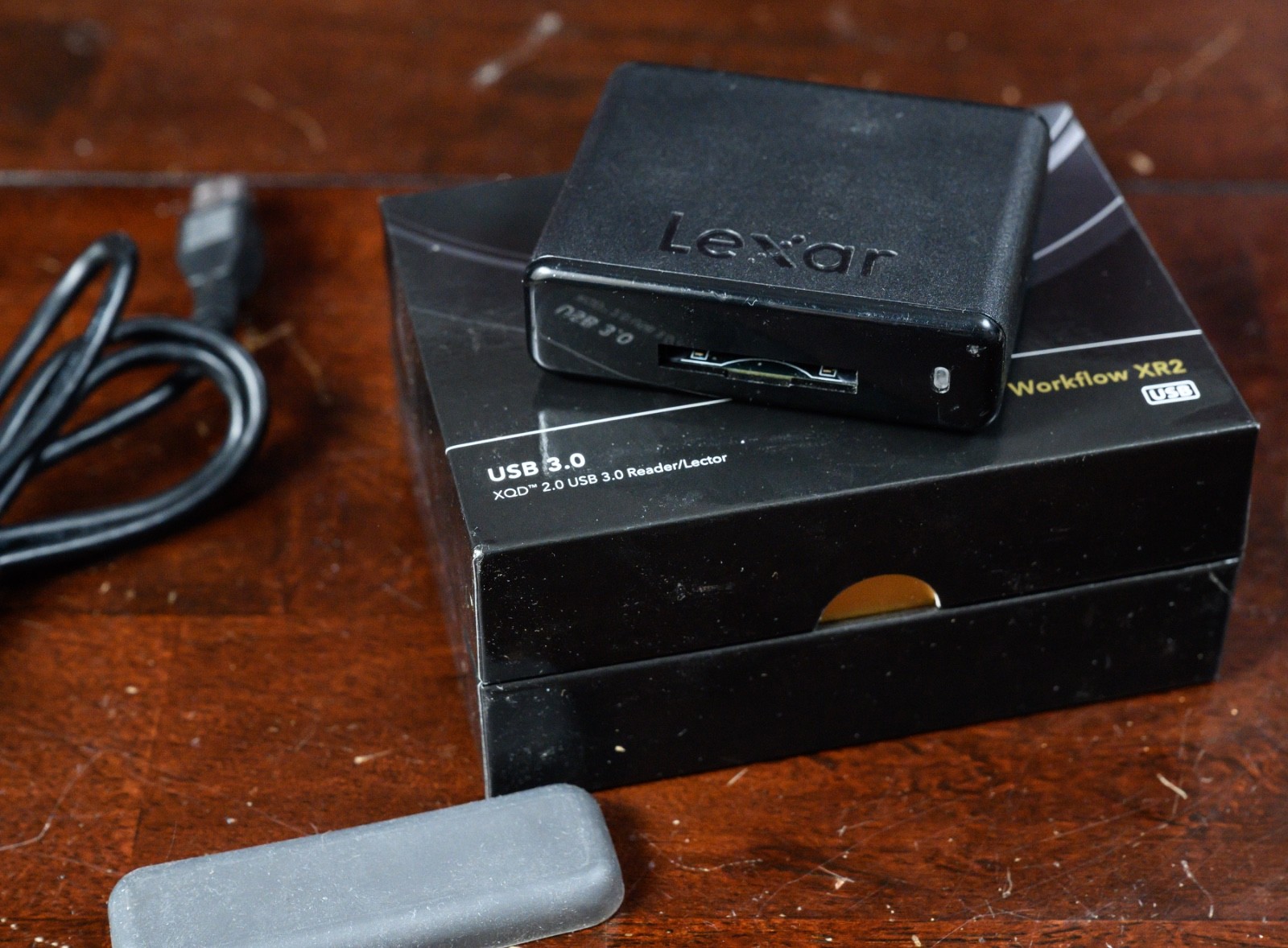 Lexar Professional Workflow XR2 XQD Card Reader with USB Cable - Box - LRWXR2U