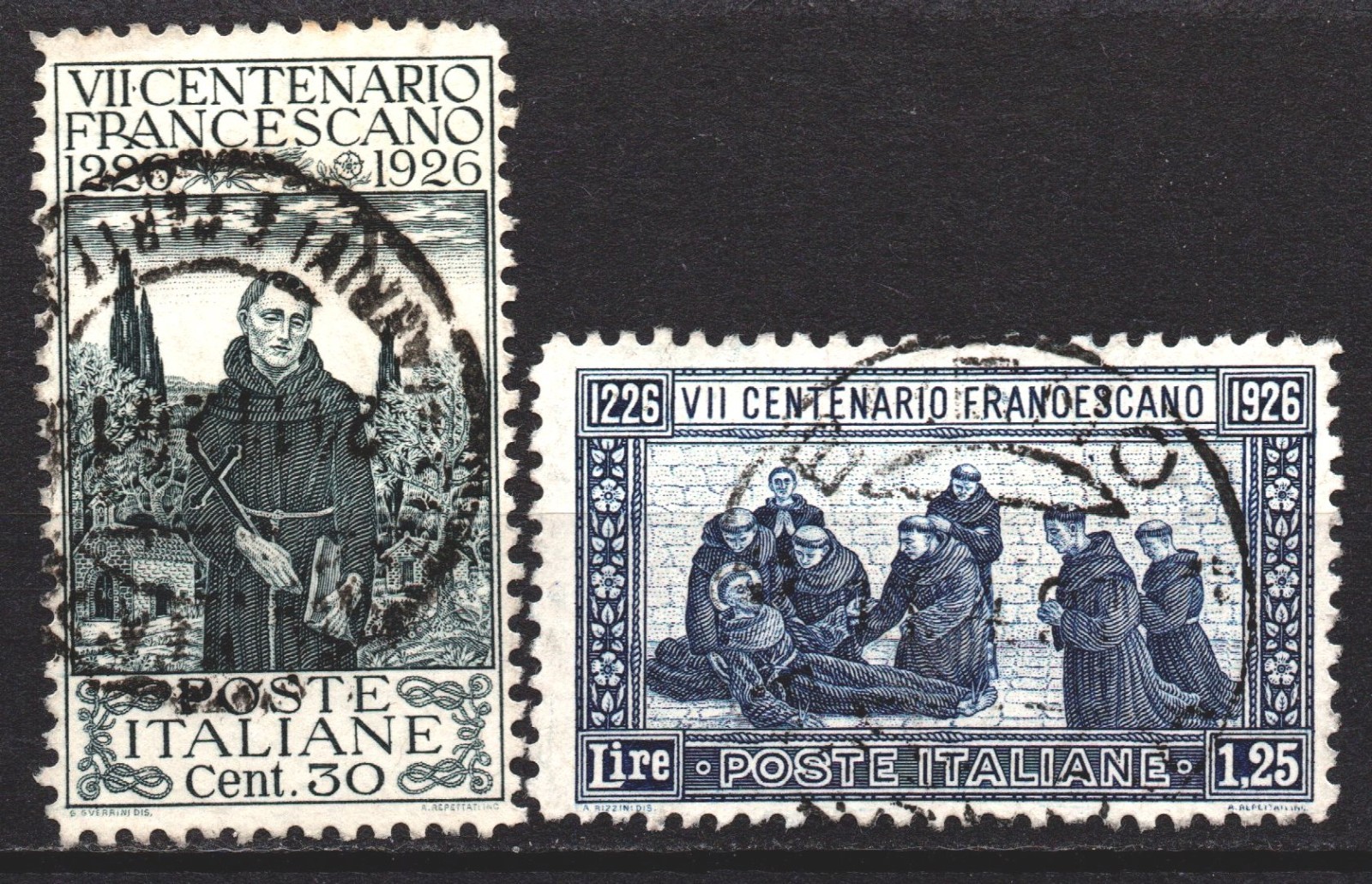 ITALY KINGDOM 1926 -198-199 - Series used San Francesco Perf. 11 #T#K3U