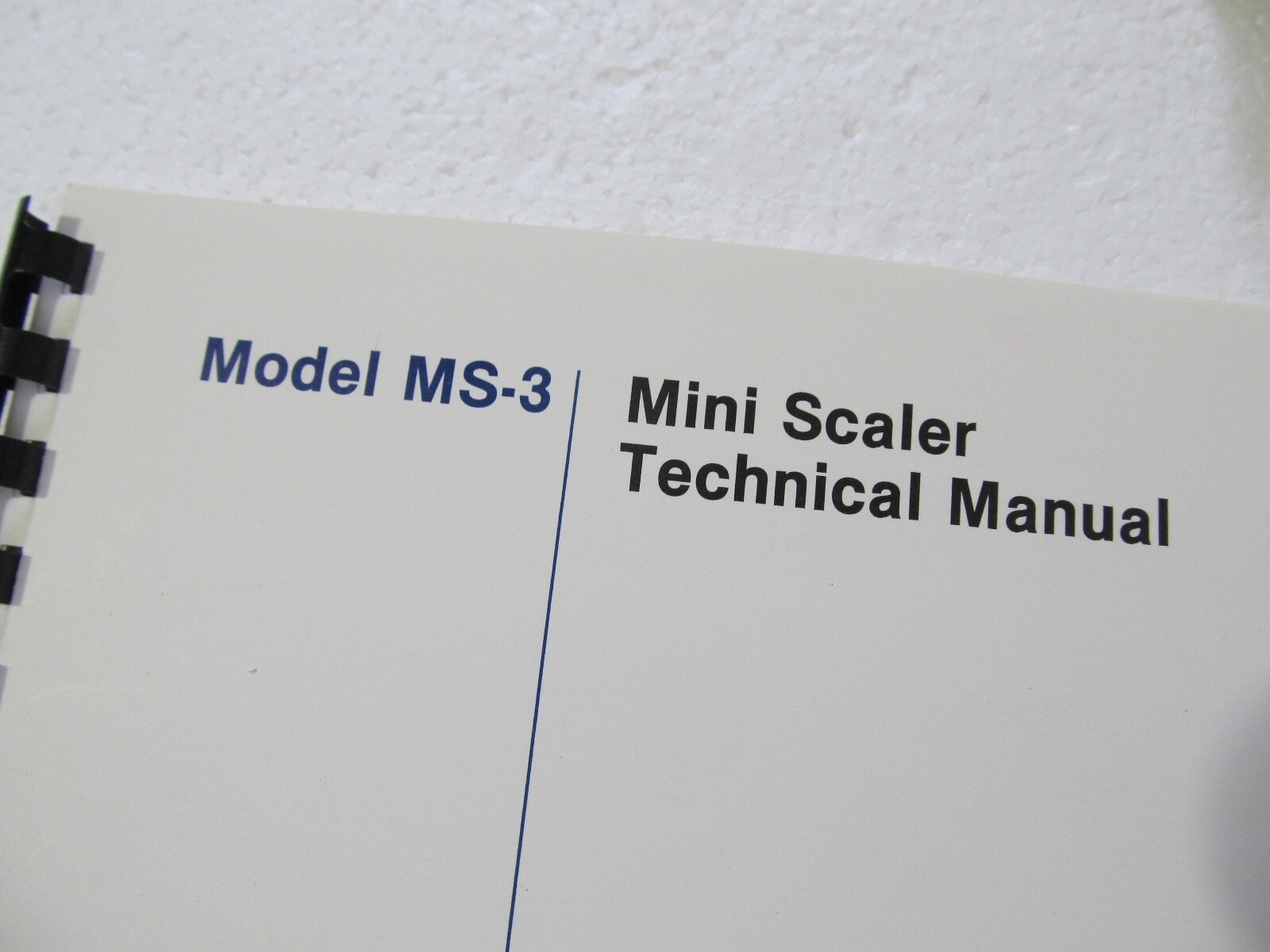 EBERLINE LABORATORY Mini Scaler MS-3 TECHNICAL MANUAL 1987