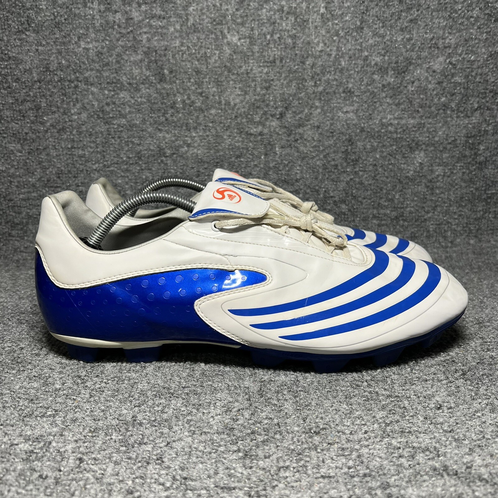 Adidas F10 TRX Soccer Cleats FG Mens 13 White Blue Futbol Vtg 2008