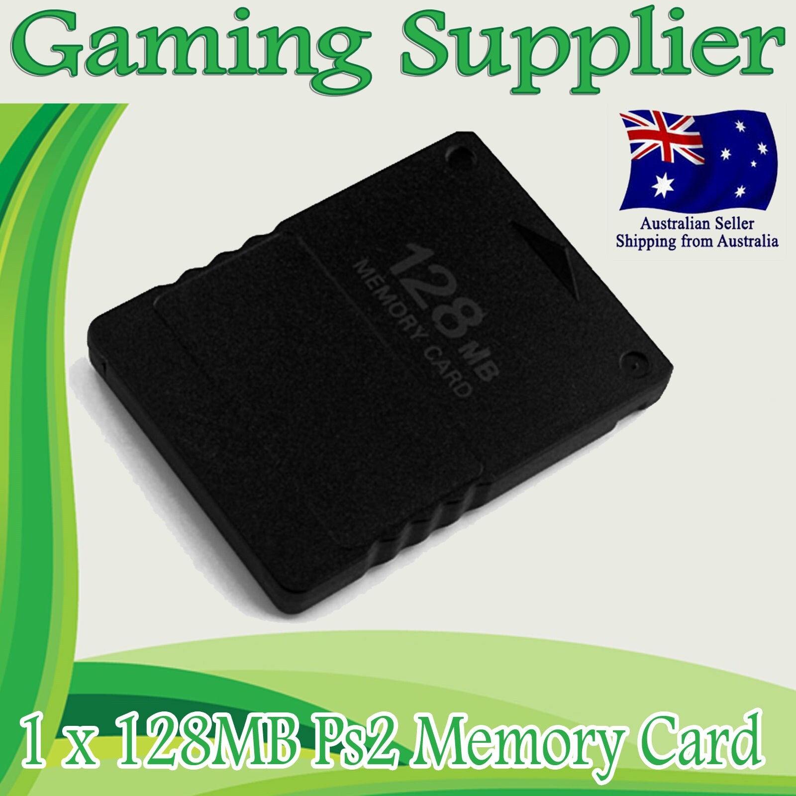 Sony PlayStation 2 PS2 128MB MEMORY CARD Data ADAPTER FOR PLAYSTATION 2 BLACK