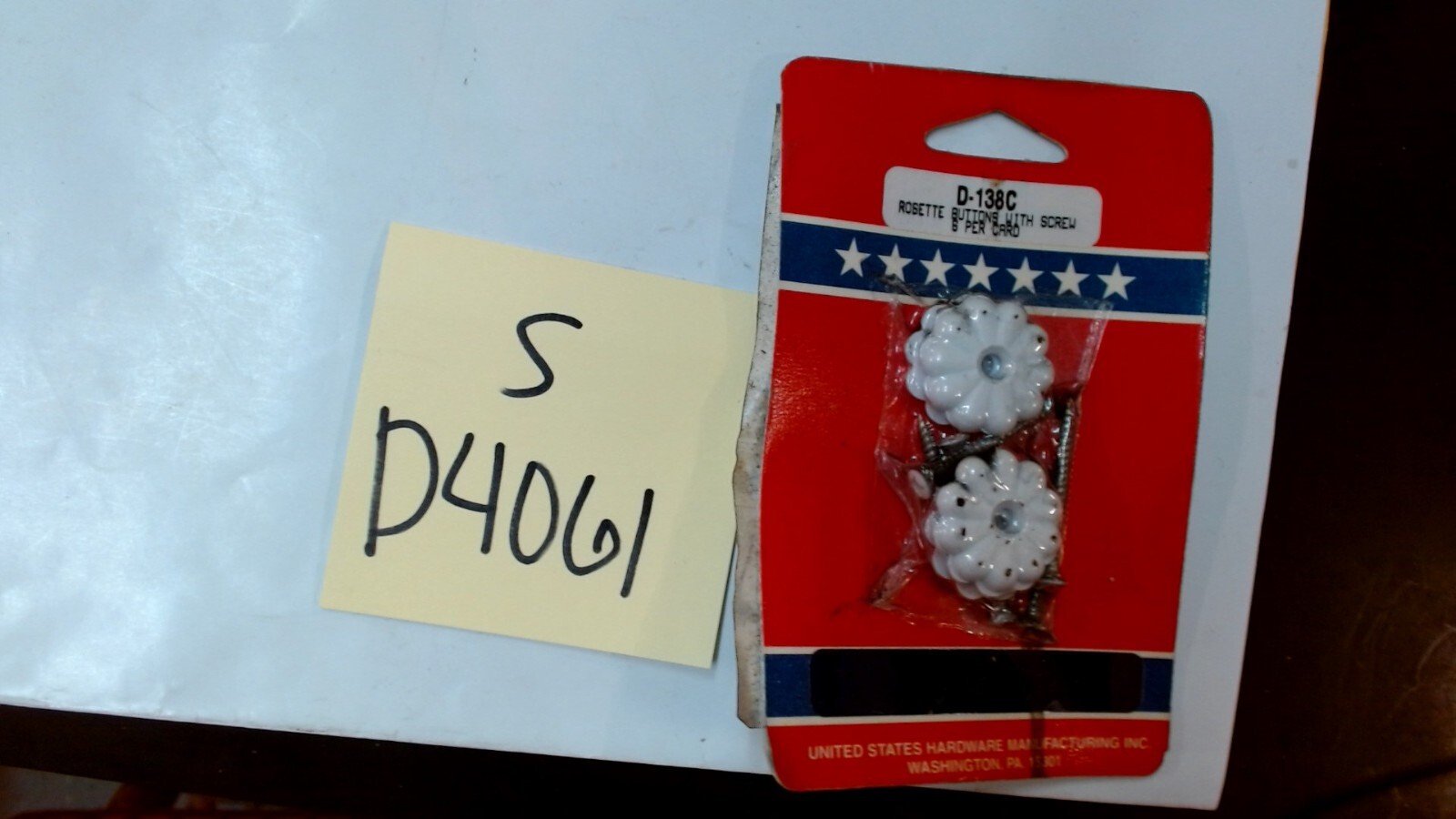 D-138C Rosette Buttons With Screws