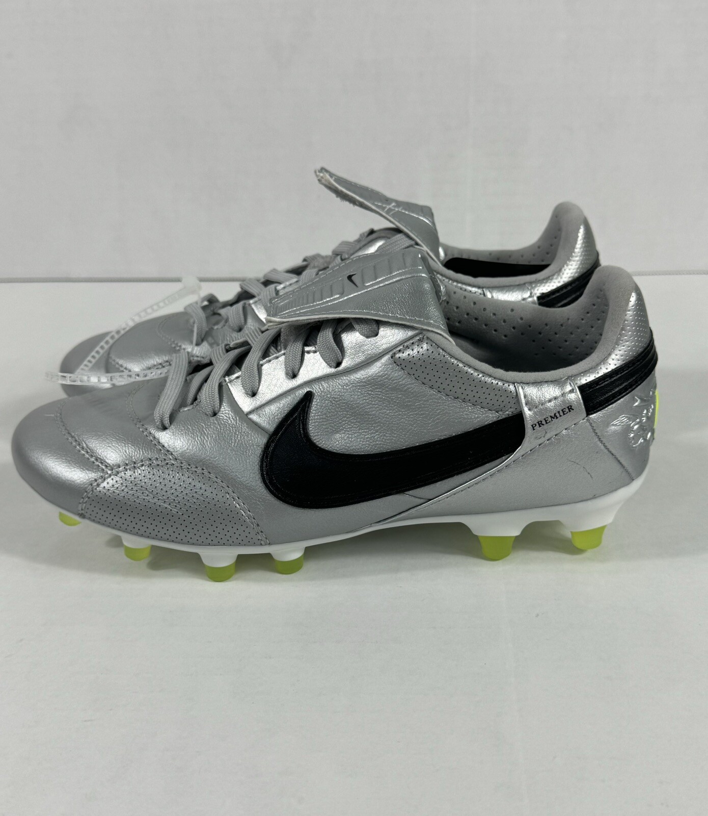 Nike Premier 3 FG Soccer Cleats Mens Sz 4.5 Metallic Silver Black AT5889-004 NEW