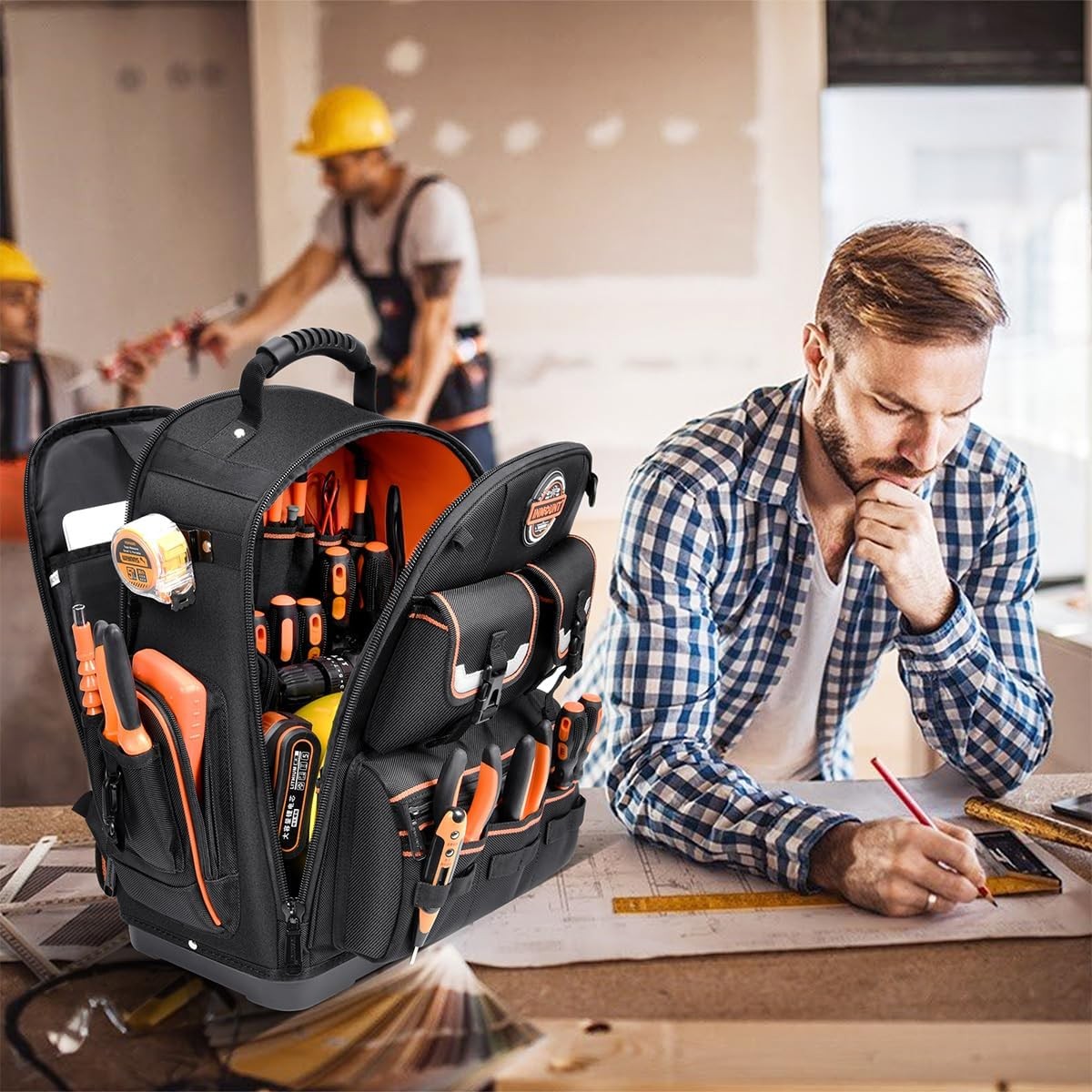 Tool Backpack Heavy Duty – Tool Backpack with Molded Base