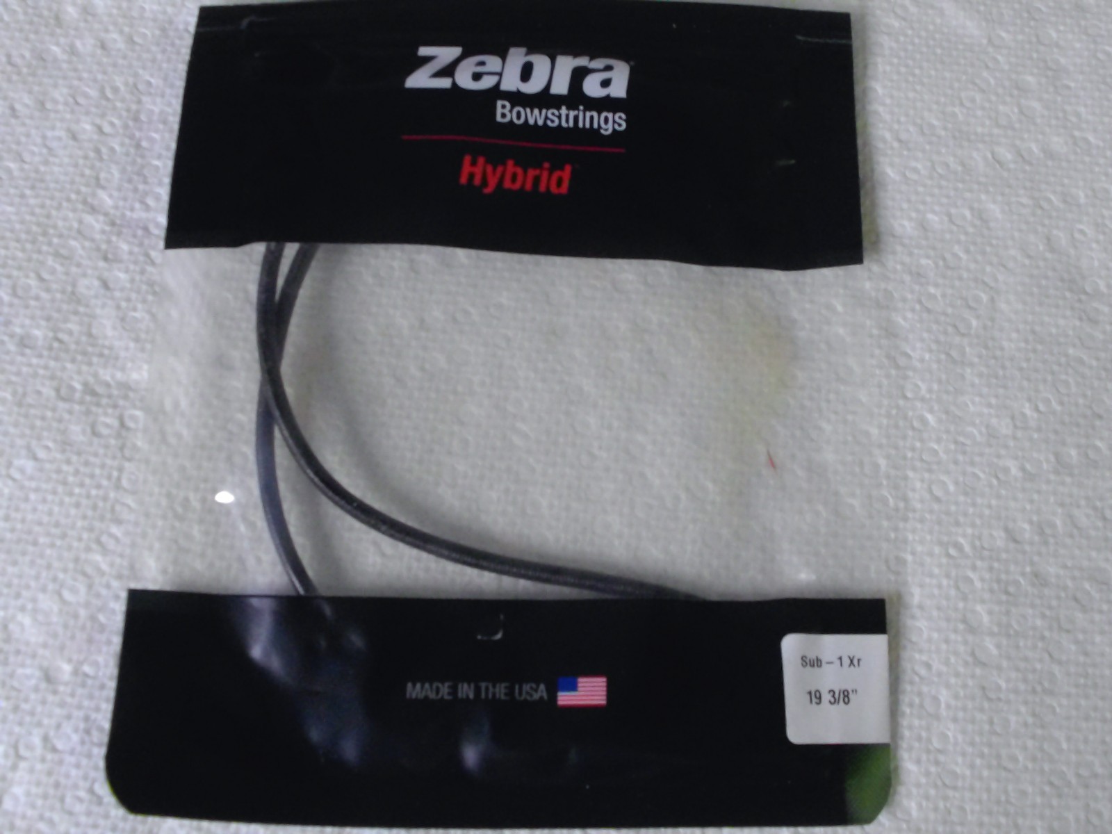 Zebra Hybrid Bowstring 19 3/8 -SUB 1 XR Black/Black