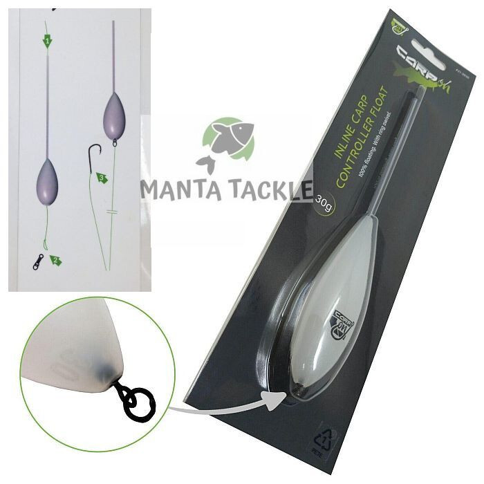 NEW 4 x Carp ON Inline Controller Surface Bomb 30g Floating Lake Float Swivel