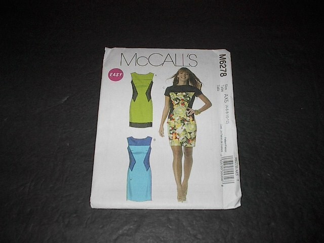 McCall's Pattern 6278 Misses' Chic Tapered Sheath Dress in Three Styles 4~12 Unc