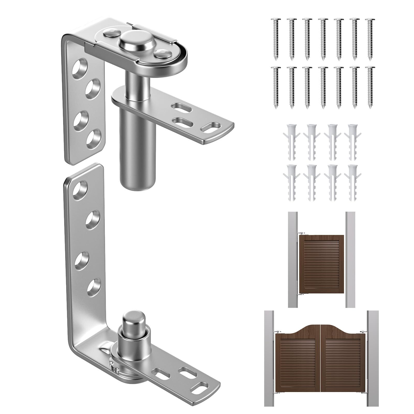 Saloon Door Hinges - Stainless Steel Swinging Hinge Double Swing Hinges for C...