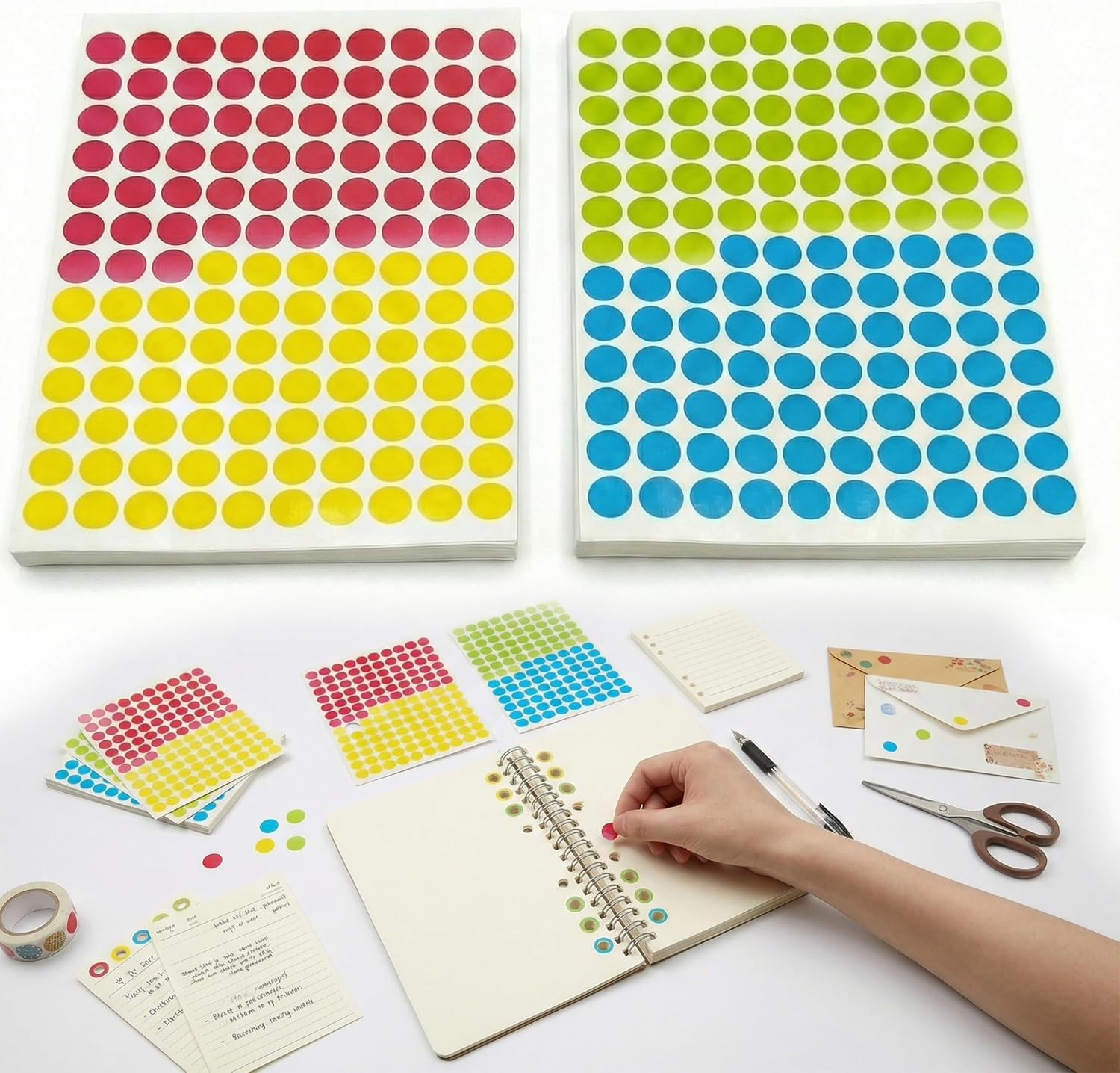 Hole Punch Reinforcement Stickers for Binder Pages – Paper Hole Reinforcements f