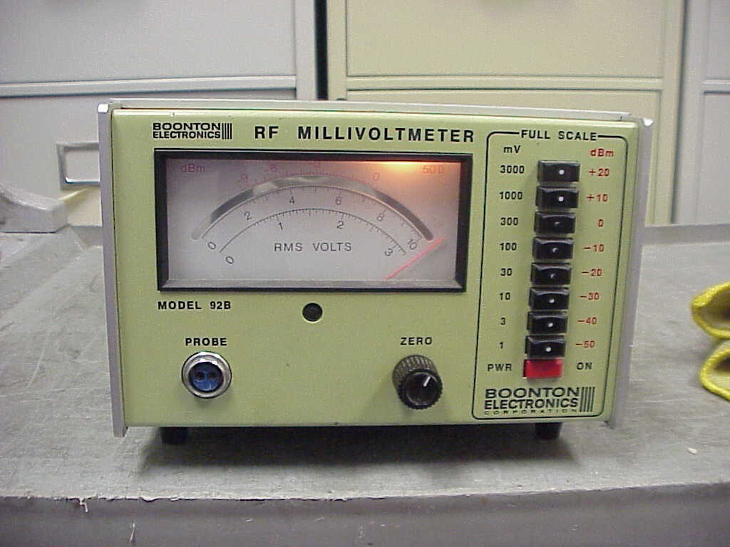 Boonton Electronics 92BD RF Millivoltmeter | -50 to +20 dBm | 1-3000mV