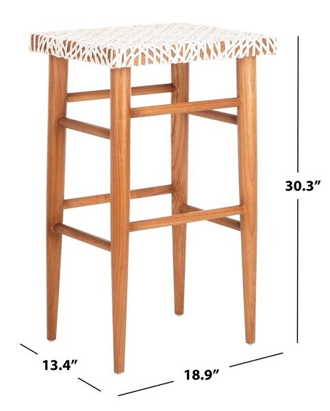 Safavieh Kaleo Woven Leather Barstool, Reduced Price 2172714824 BST1004A