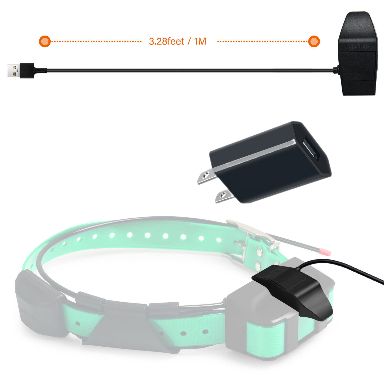 Charger For Garmin Dog Barking TT15 T5 Clip Collar Cable USB Adapter