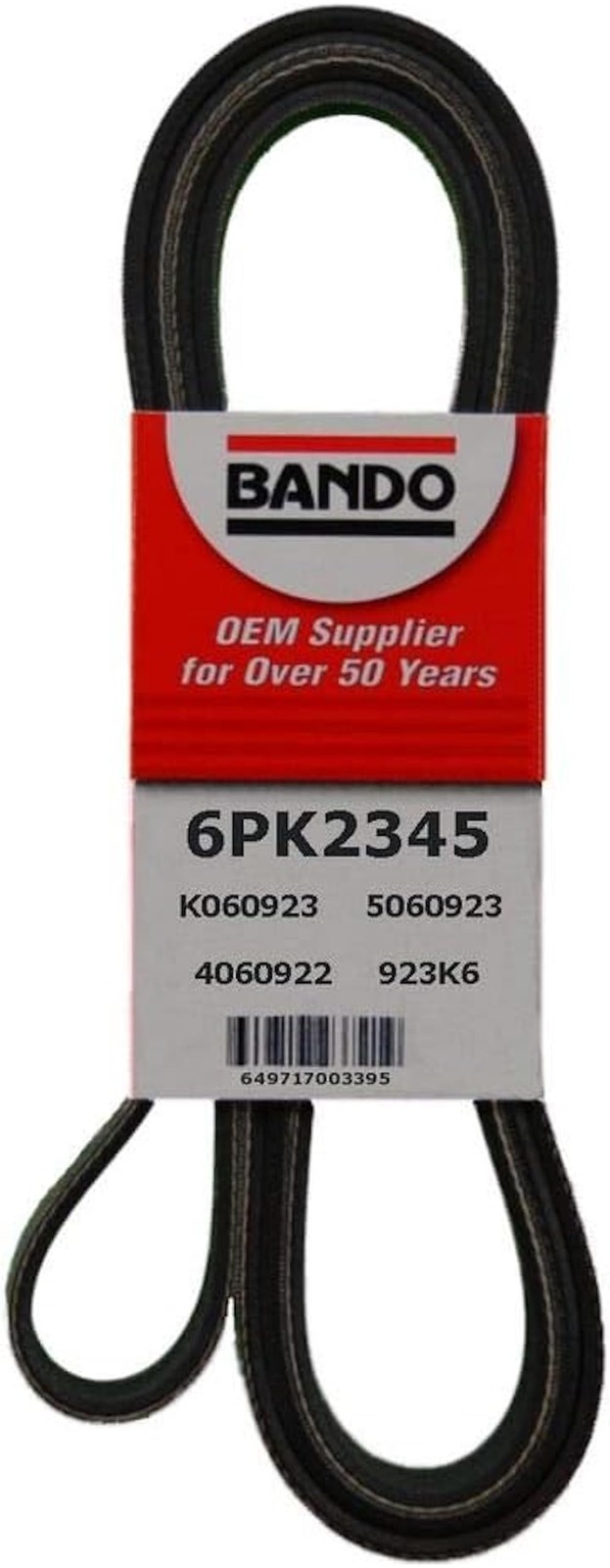 6PK2345 OEM Quality Serpentine Belt Black