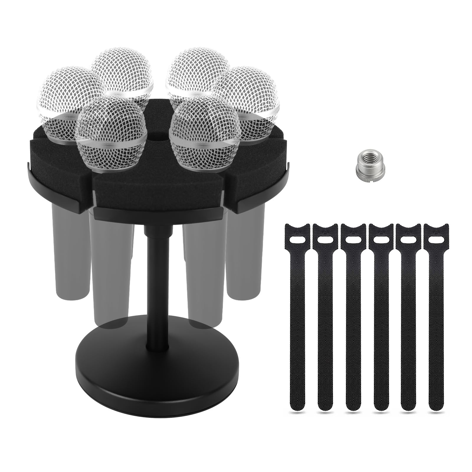 Multi Microphone Holder, Wired and Wireless Mic Holder for Stand, Hold Up to ...