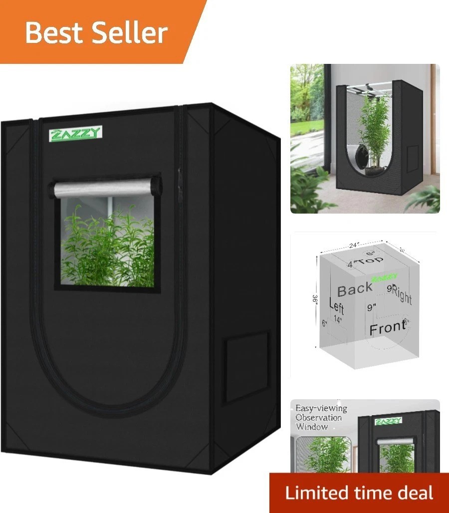 Grow Tent 24x24x36 Inches Reflective Mylar Hydroponic Indoor Garden Safe Light