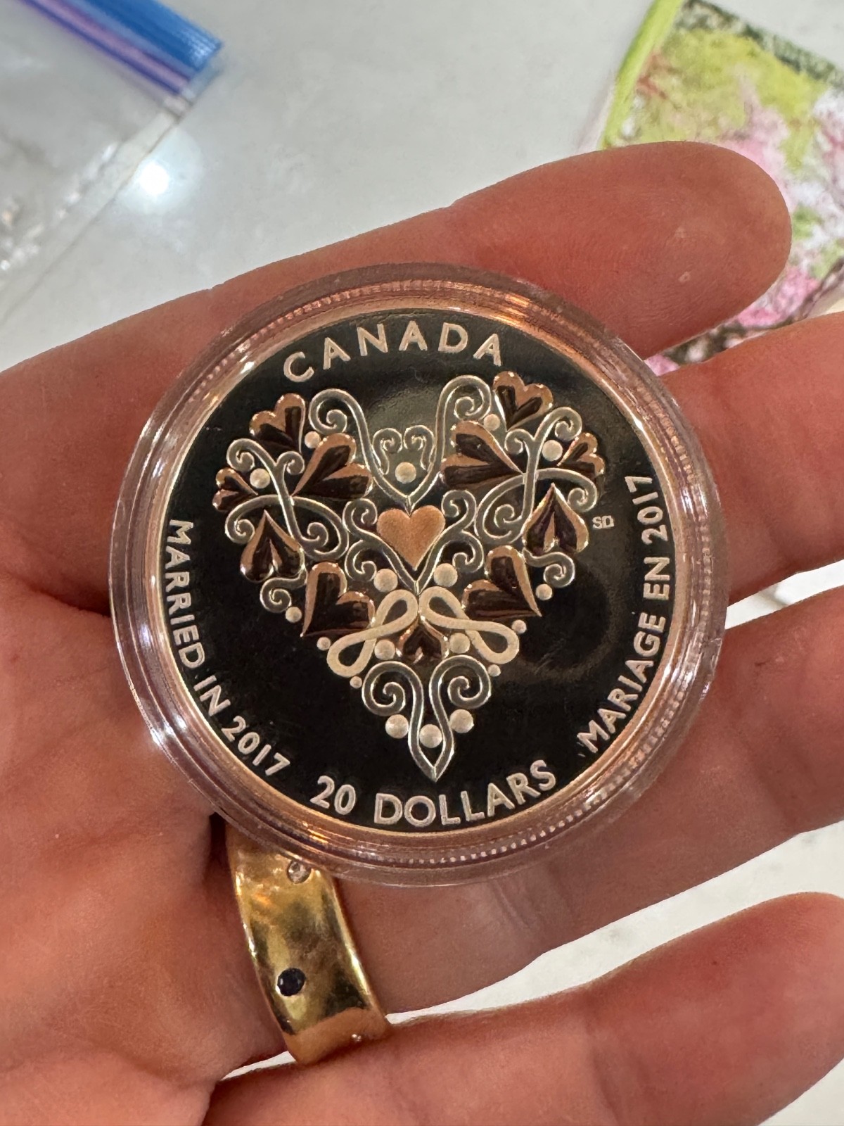 Canada 2017 20$ Best Wishes On Your Wedding Day Best Gift 1 Oz Pure Silver Coin