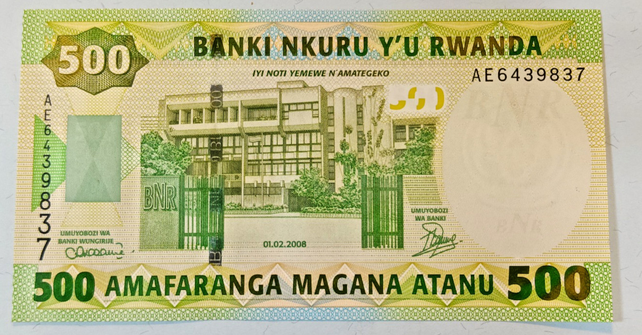 Rwanda 2008 - 500 francs UNC