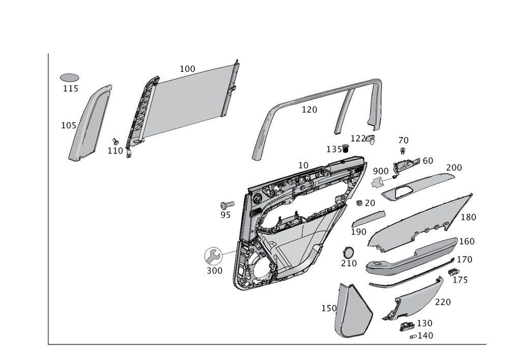 Genuine Mercedes-Benz Roller Sun-Blind 166-810-09-01
