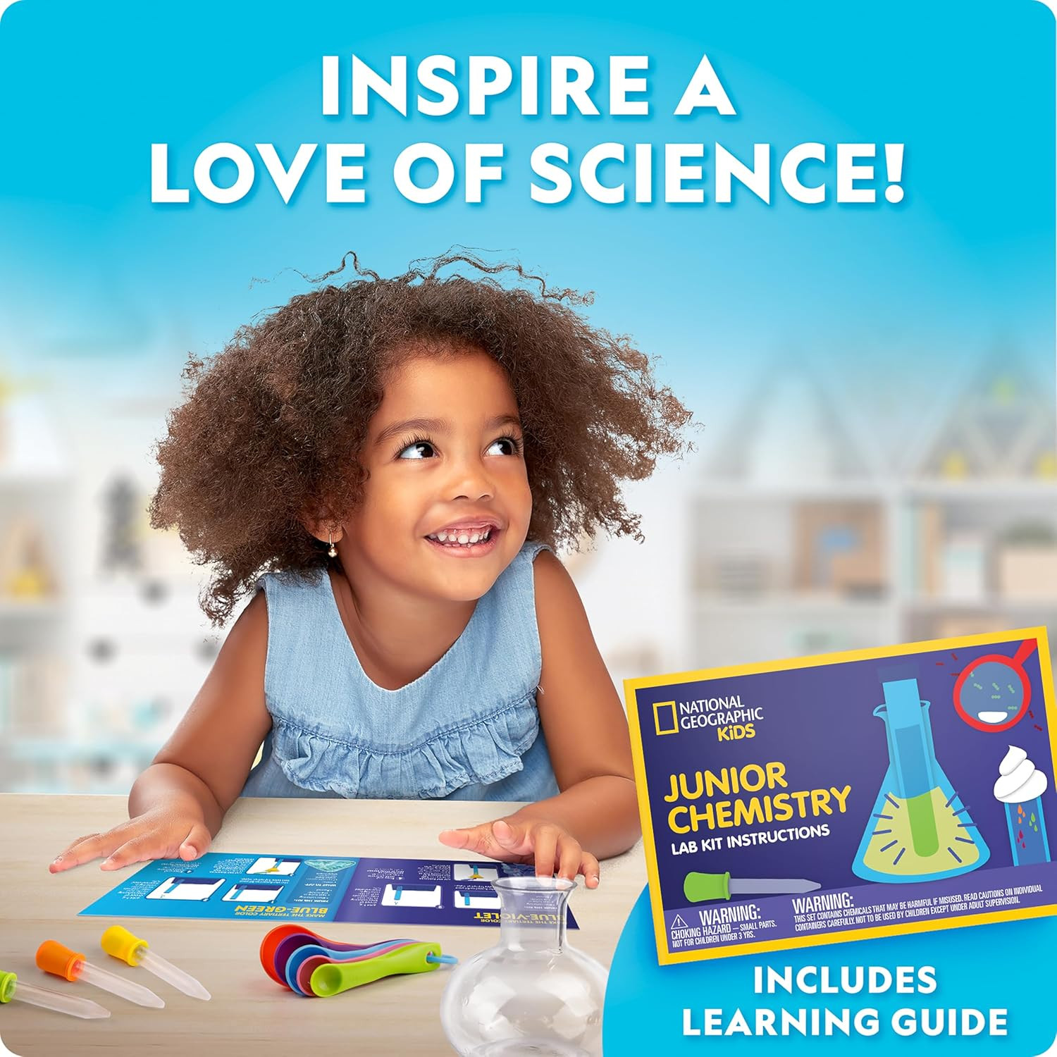 National Geographic Junior Chemistry Set - Complete Early Learning Lab Kit with