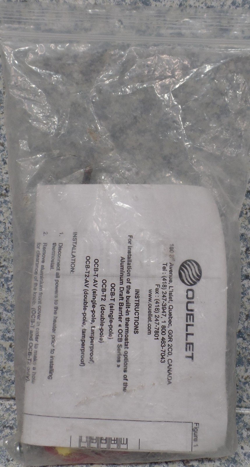 OUELLET THE16 G1-660-000 0900 08 LR32079 MWT 50C OT 83C Bulb Thermostat