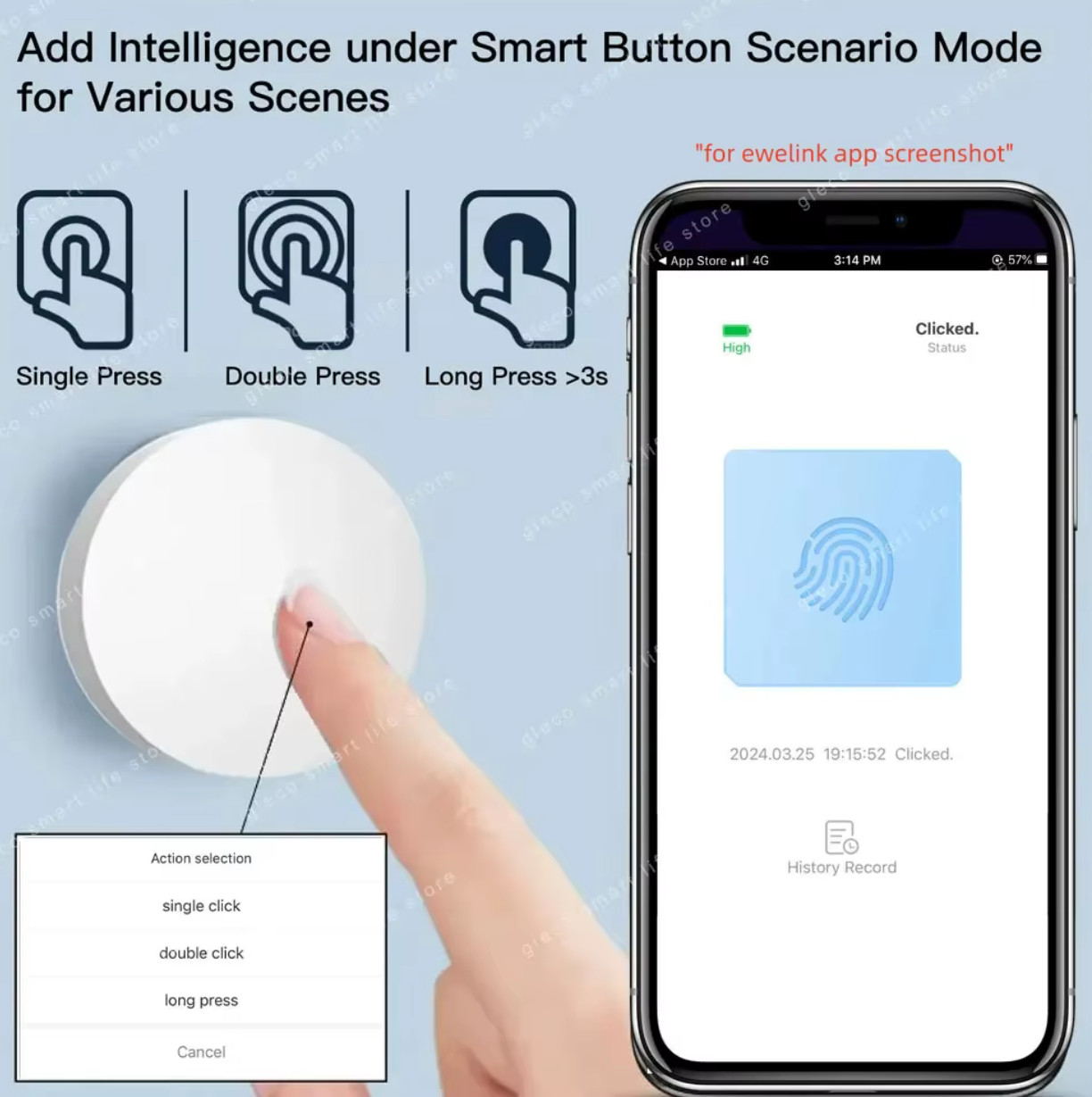 Zigbee Button Scene Switch Wireless Remote One Key Controller Smart Home Automat