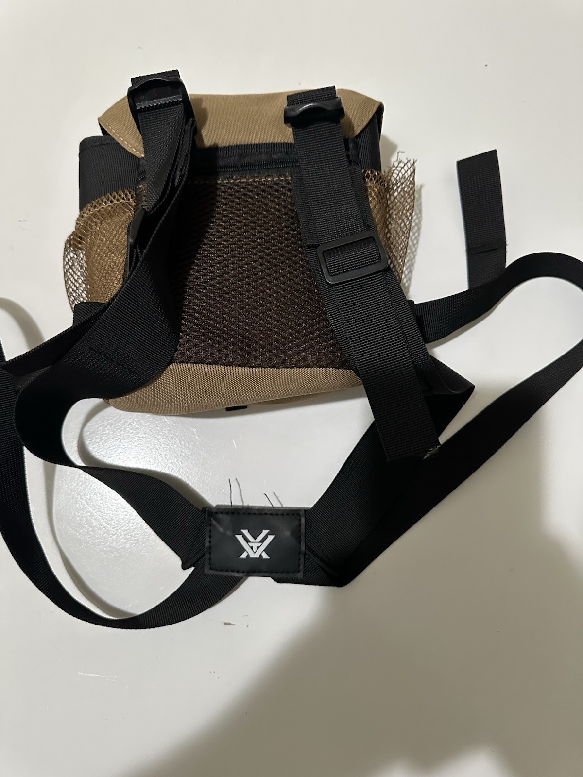 Vortex GlassPak Binocular Harness Case Brown Mesh Sides Adjustable Straps