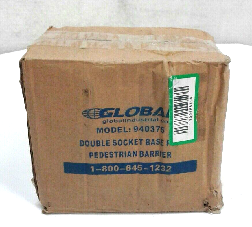 Global Industrial 940375 Double Socket Base For Pedestrian Barrier
