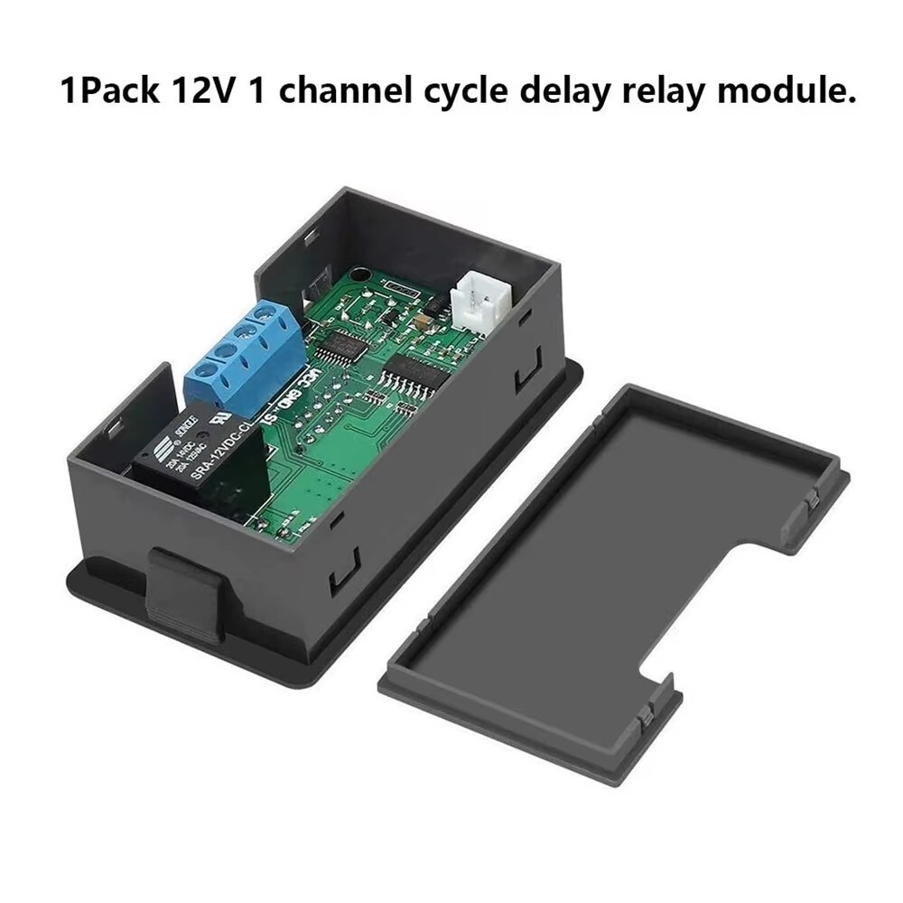 DC 12V Digital Delay Relay LED Display Cycle Timer Control Switch Adjustable
