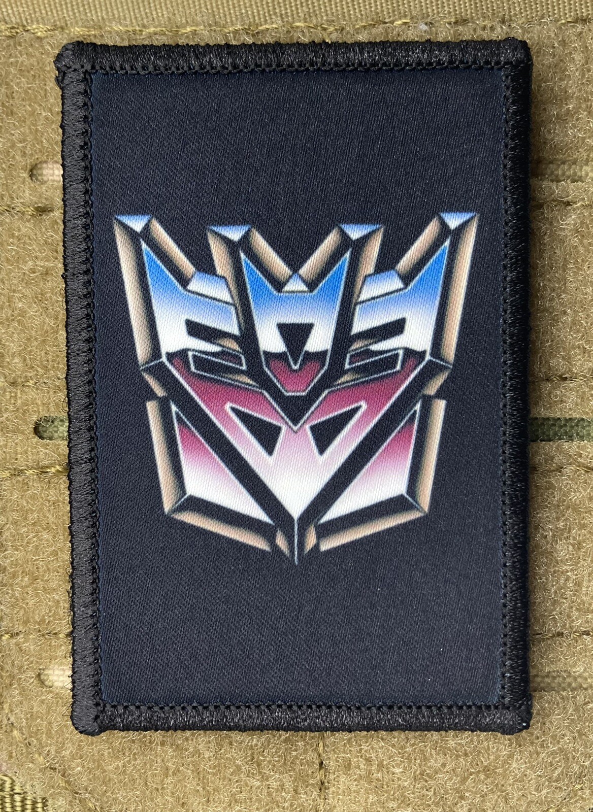 Transformers Decepticon Morale Patch / Military Badge ARMY Tactical Hook 40