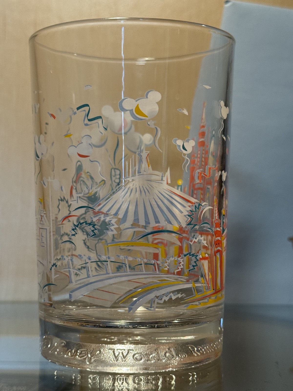 McDonalds Disney World Remember The Magic 25th Anniversary Glass - Magic Kingdom