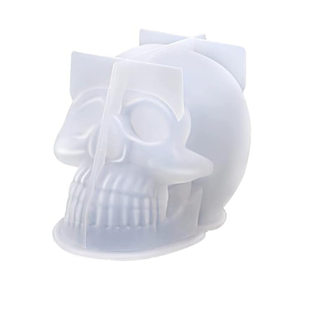 Halloween DIY 3D Silicone Resin Casting Mold Skull Head Mould Tool Epoxy Craft