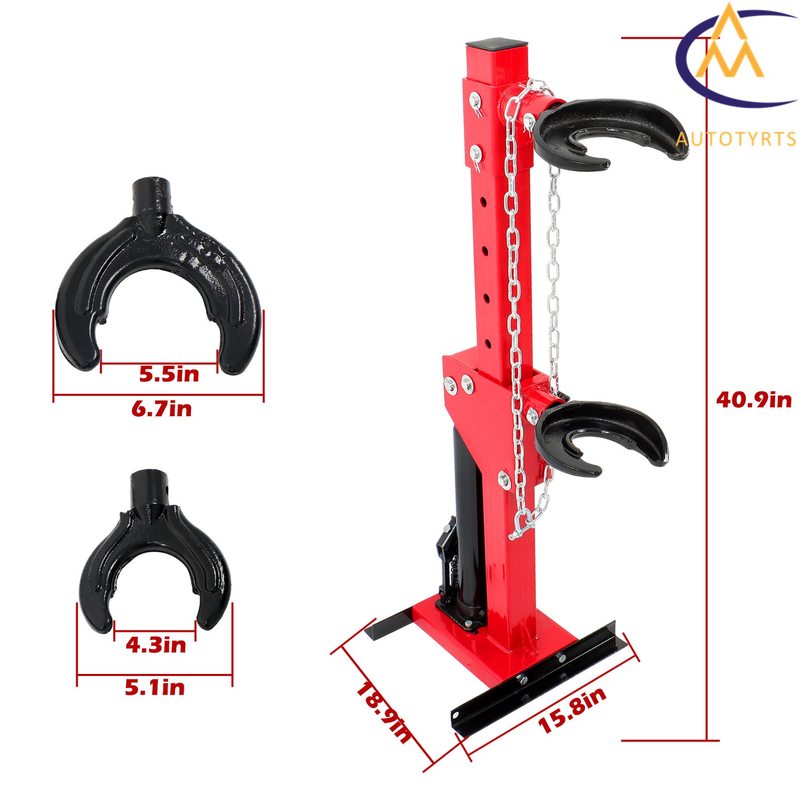 Coil Spring Compressor Red Auto Strut Hydraulic Compressor Removing Tool 4.5T