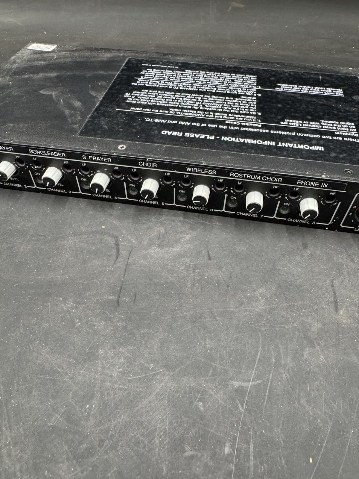 Lectrosonics AM8TC Automatic Microphone Mixer. No power supply