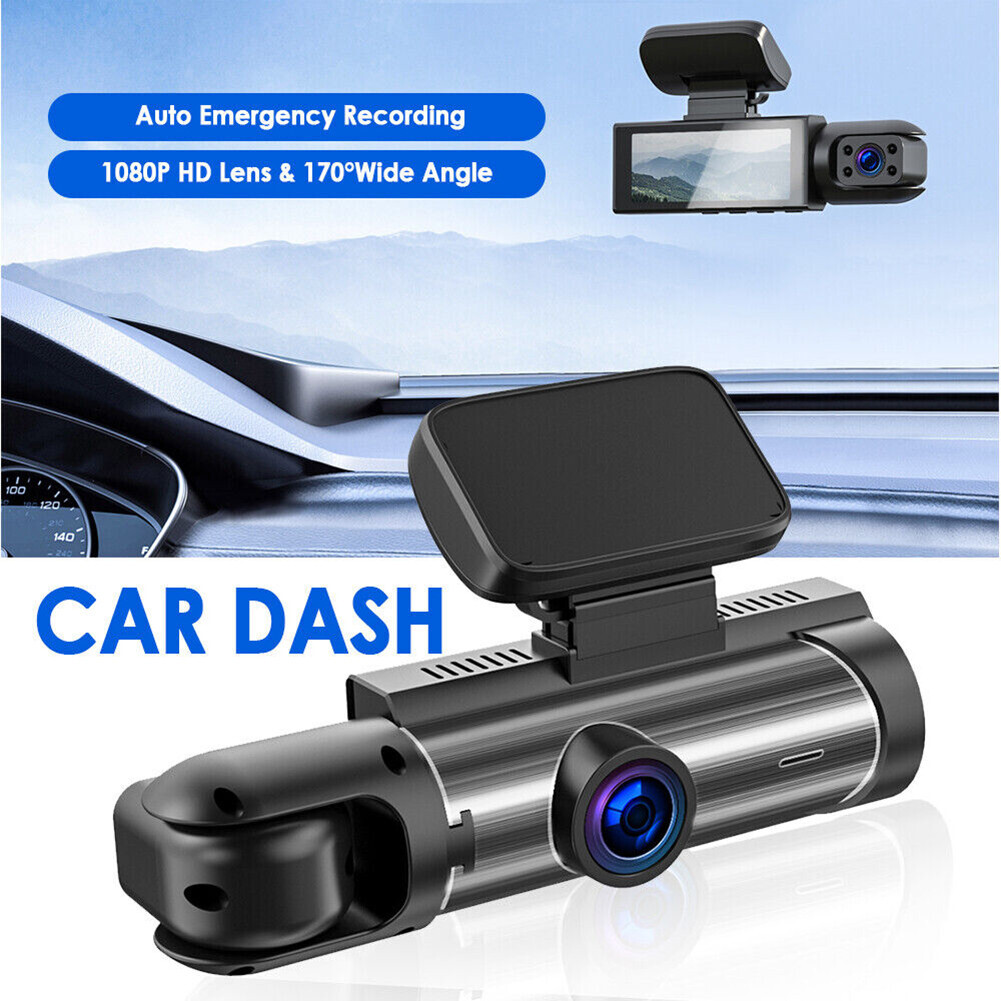 Dual Lens Car Dash Cam DVR Driving Recorder Front Inside Camera 1440P G-sensor