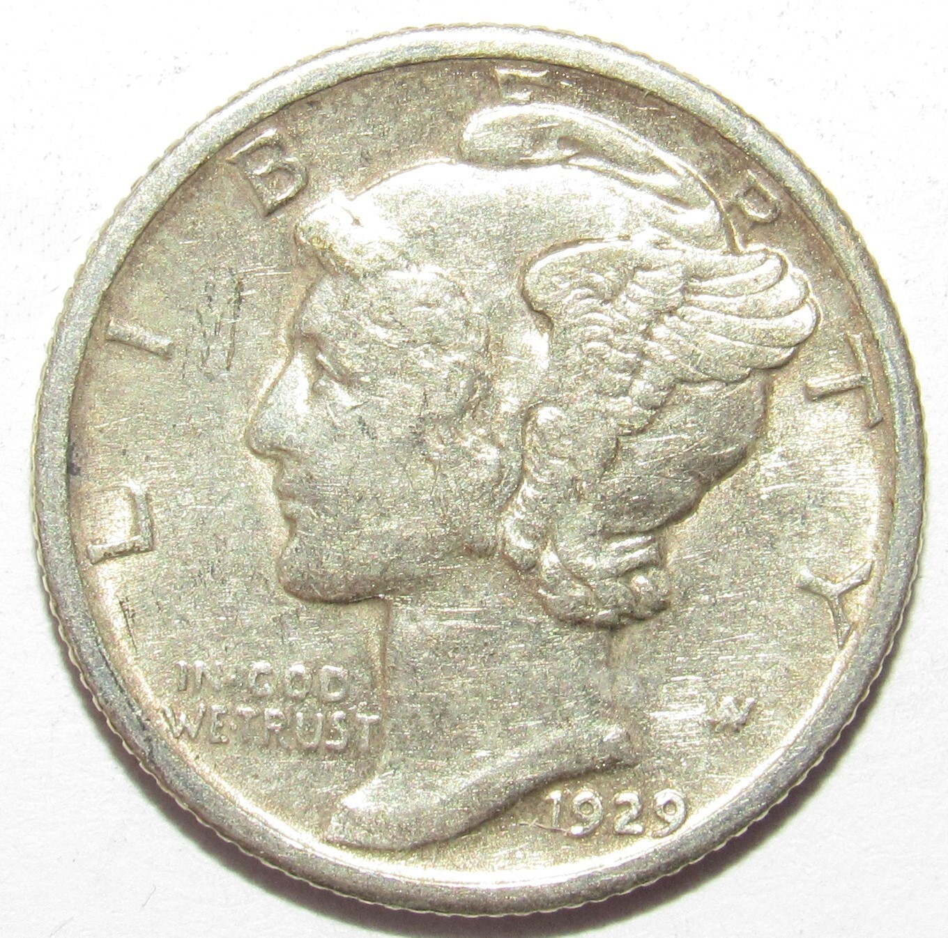 1929 Mercury Dime XF (W147)